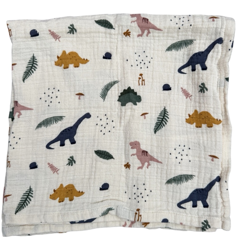 Liewood Copenhagen Lewis Muslin Cloth Organic Cotton Cream Dinosaur Print